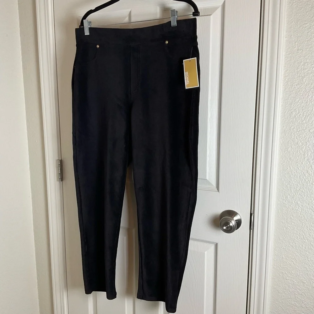 Michael Kors Black Straight Ankle Pull On High-Rise Size 1X